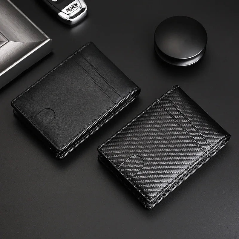 Men's Carbon Fiber Wallet with Airtag Pocket