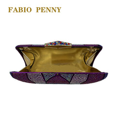 Multicolor Chain One-Shoulder Handbag Inlaid Diamond