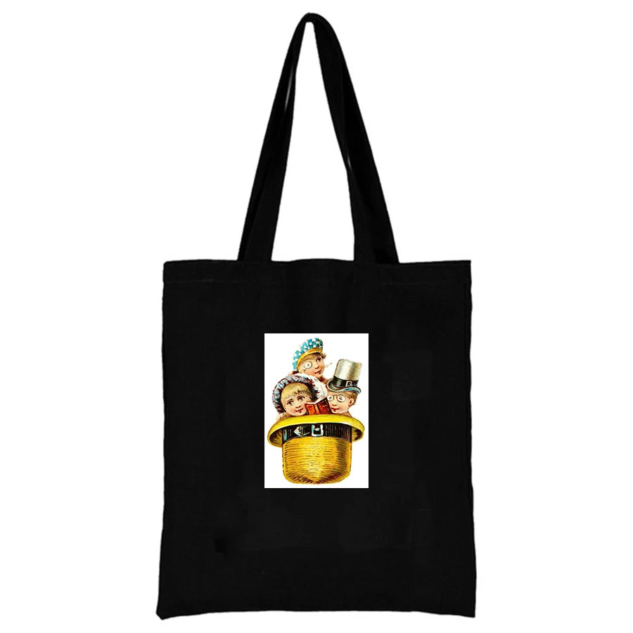 European Baby Shoulder Bag Renaissance Oil Painting Pattern Canvas Organizer