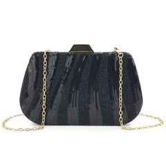 Green Silver Sequined Beading Evening Bag Mini Flap Shell Shoulder Bag