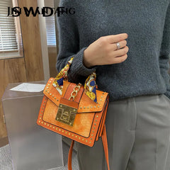 European Style Women's Square Bag Rivet Shoulder Handbag