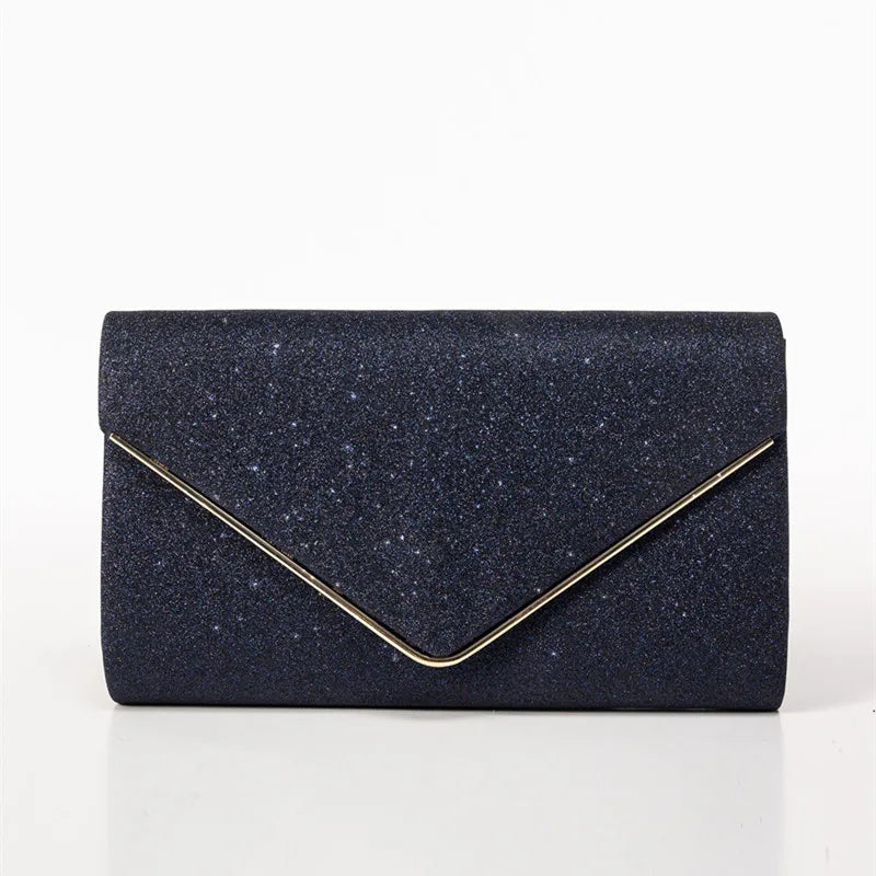 Sequin Evening Clutch Metal Chain Women Shoulder Bag