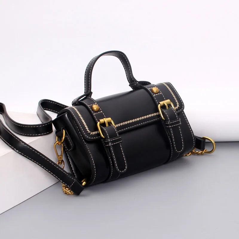 Vintage Leather Shoulder Bag Handcrafted with Top Grain Leather