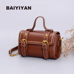Vintage Leather Shoulder Bag Handcrafted with Top Grain Leather