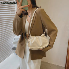 High-quality Women Handbags Folds One-shoulder Underarm Bag