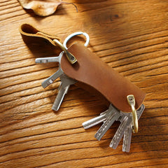 Vintage Leather Key Bag Car Key Storage Multifunctional Holder