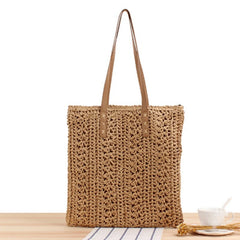 Pure Paper Rope Hand-Woven Bag for Seaside Holiday