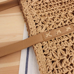 Pure Paper Rope Hand-Woven Bag for Seaside Holiday