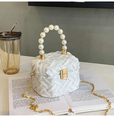 Evening Clutch Bags Women Weave Style Beaded Handbags Wedding Party Purses
