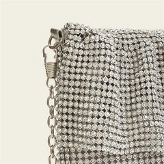 Metal Mesh Crossbody Bag Cell Phone Purse Wallet
