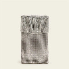 Metal Mesh Crossbody Bag Cell Phone Purse Wallet