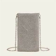 Metal Mesh Crossbody Bag Cell Phone Purse Wallet