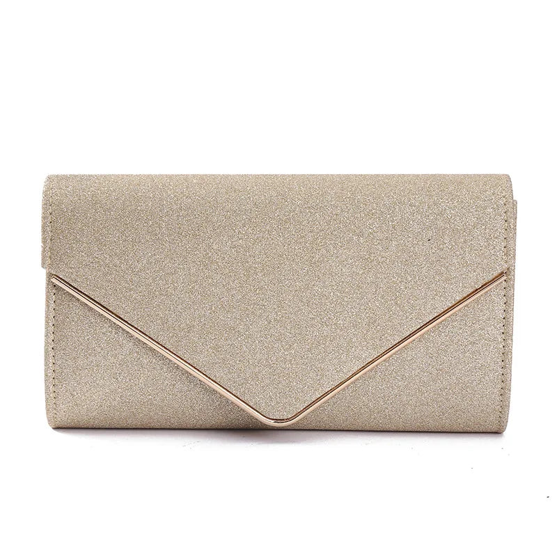 Evening Wedding Bag Solid Clutch Shoulder Chain Handbag