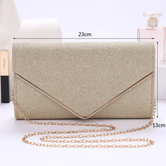Evening Wedding Bag Solid Clutch Shoulder Chain Handbag