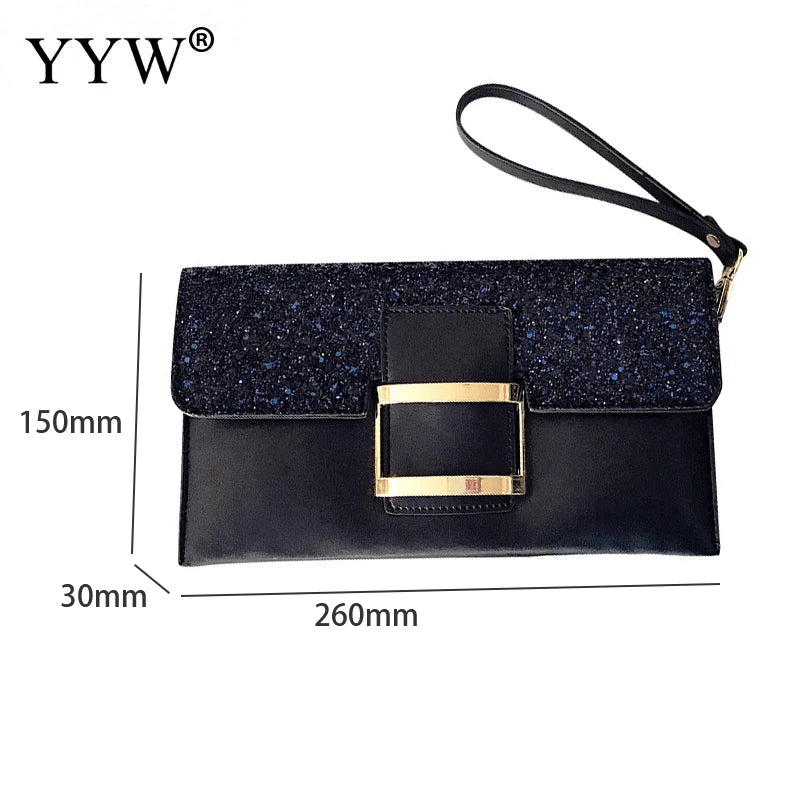 Evening Bag Clutch Handbag Women Party Mini Purse PU Leather