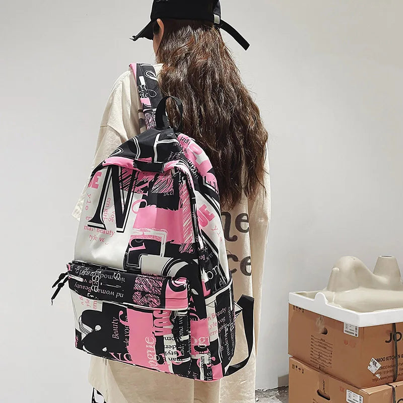 Graffiti Student Schoolbag Large Capacity Backpack