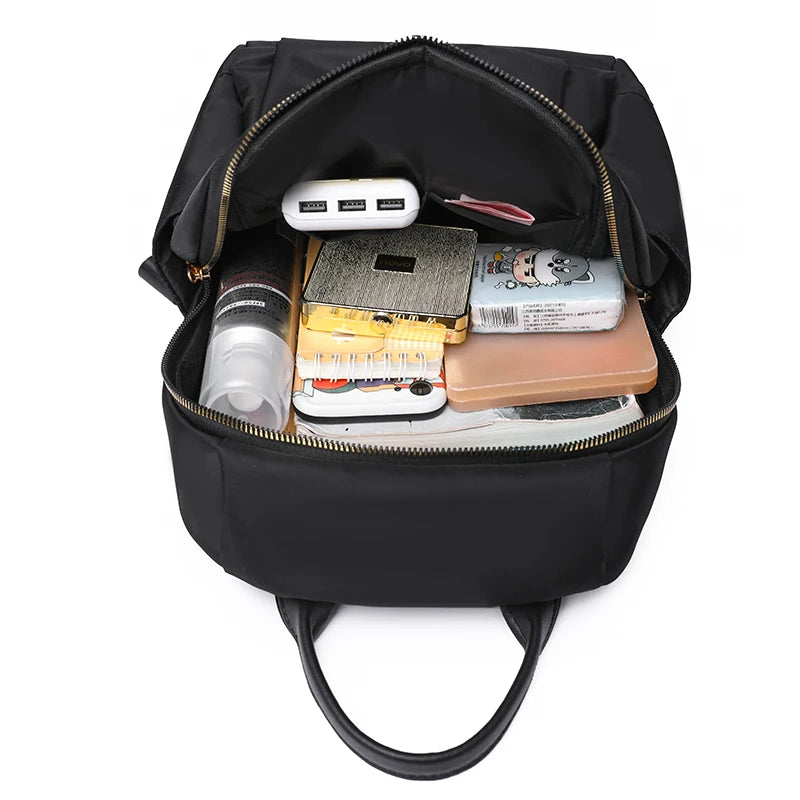 Embroidery Chinese Style Backpack Light Waterproof Nylon Fabric Bag