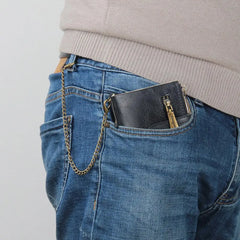Large Capacity Wallet Safe Buckle Faux Leather Wallet for Man