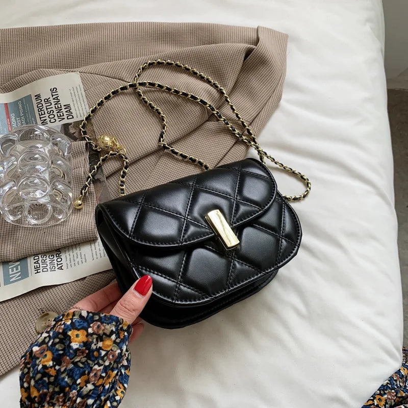 Women's Messenger Bag with Chain Crossbody Round Ball Shoulder Bag