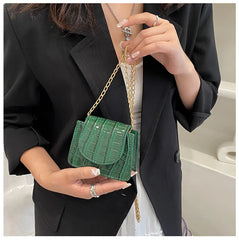 Stone Pattern Shoulder Bag Chain Shoulder Bag