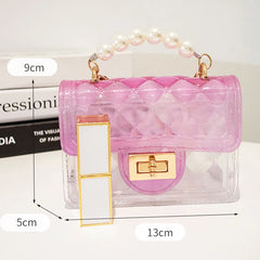 Translucent Colourful Shoulder Bags for Women Small Messenger Bag
