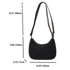 Women Shoulder Bag Solid Armpit Underarm Bags Leisure Ladies Crescent Dumpling B