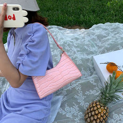 Vintage Women Totes Shoulder Bag Leather Handbag with Chain