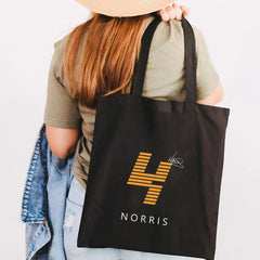 F1 Lando Norris Bottas Racing Car Canvas Shopper Bag Eco Tote Handbag