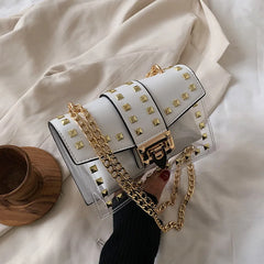 Transparent Rivet Handbag Lady Travel