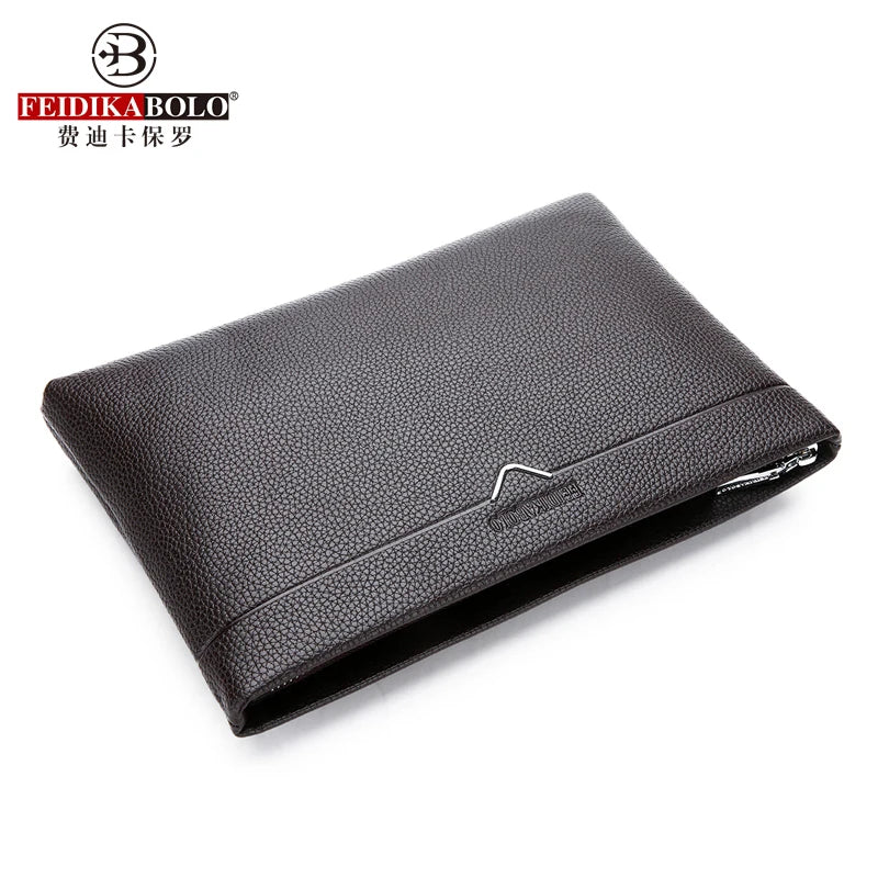 Men's Soft Leather Clutch Bag High-Quality Large Capacity