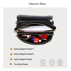 Women's Casual Shoulder Crossbody Bag PU Leather Classic Small Messenger