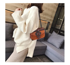 Retro Rivet Crossbody Bag Female Messenger Bag
