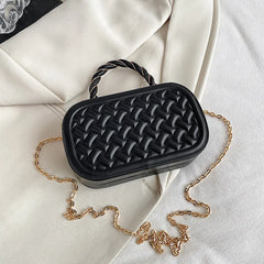 PU Leather Crossbody Bag for Women Embossing Plaid Totes Sac