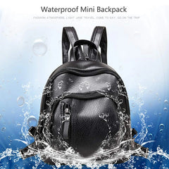 FGGS Mini Backpack, Leather Travel Daypack Shoulder Bag for Women Girls