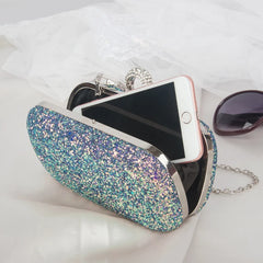 Sequins Clutch Purse Evening Bag Chain Messenger Handbag