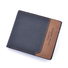 FONDMIRLY Men's Short Frosted Wallet Large Capacity Zipper Soft Wallet