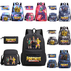 3Pcs/set Casual Canvas Backpack Book Bags for Teens