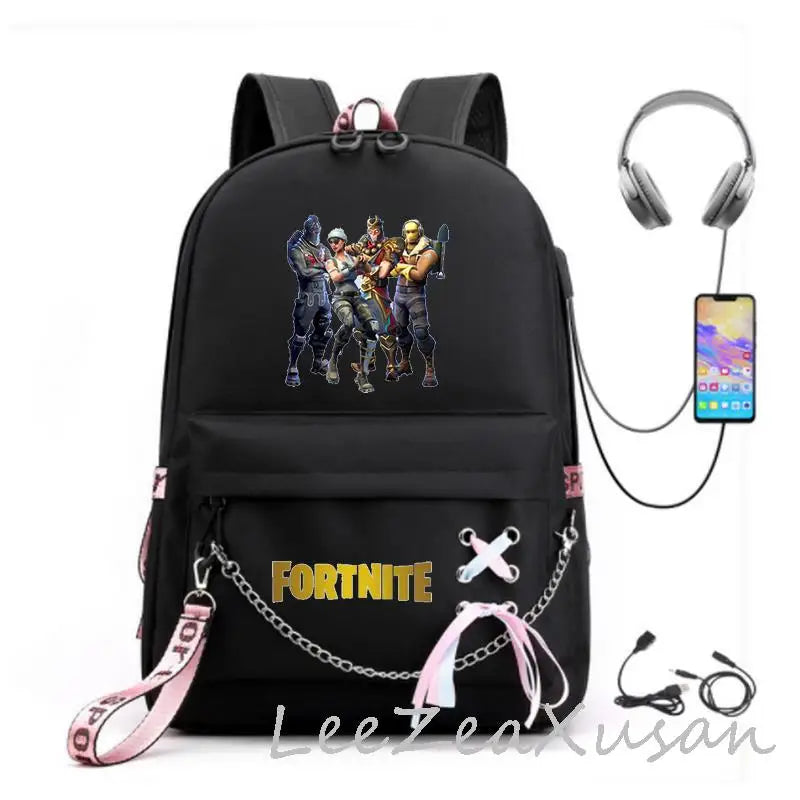 Teenagers Travel Backpack USB Charging Men Women School Bag