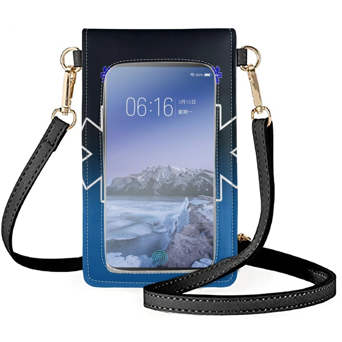 Women's EMT Mark Leather Phone Bag