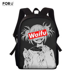 Anime School Bag for Girls Boys 15 inch Janpanese Student Knapsack Book Bags