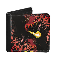 Dragon Print Waterproof Men's Short Wallet Clutch Purse