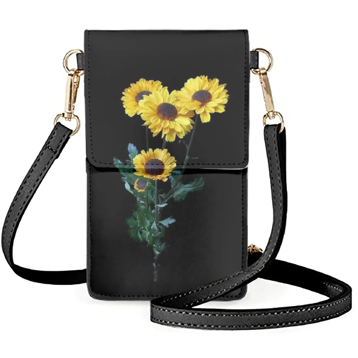 Daisy Simplicity Lady Cell Phone Bag PU Antifriction Women's Satchel