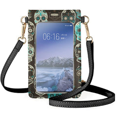 Fashionable 3D Printed Skull Unisex Mobile Phones Bag