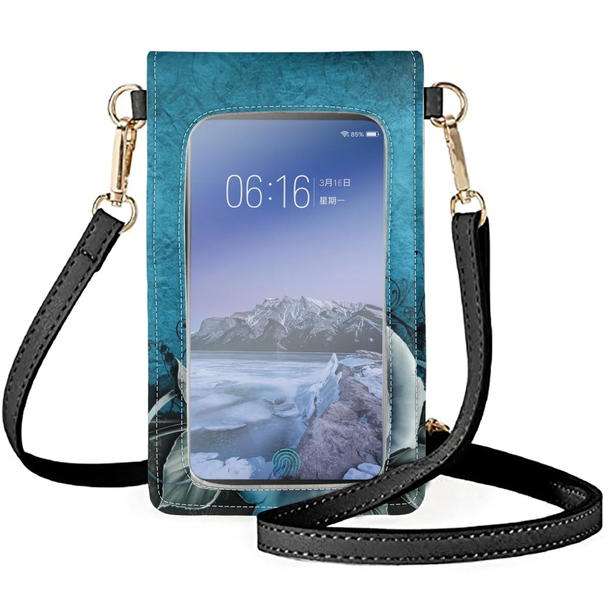 Ice Rose Cellphone Bag Fire Roses Lady Handbag