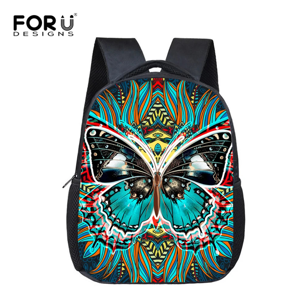 Girls Butterfly Print School Bags Small Preschool Bookbags Pretty Children Kids