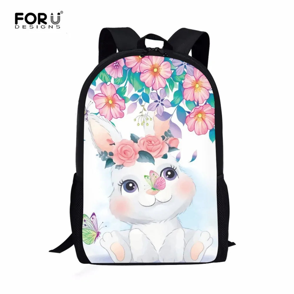 Lovely Bunny Casual Kids School Bags Breathable School Shouder Bags