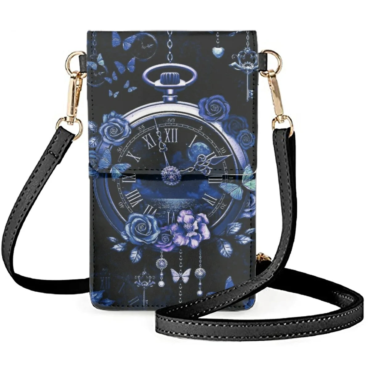 Romantic Rose Flower Messenger Bag Women's Satchel