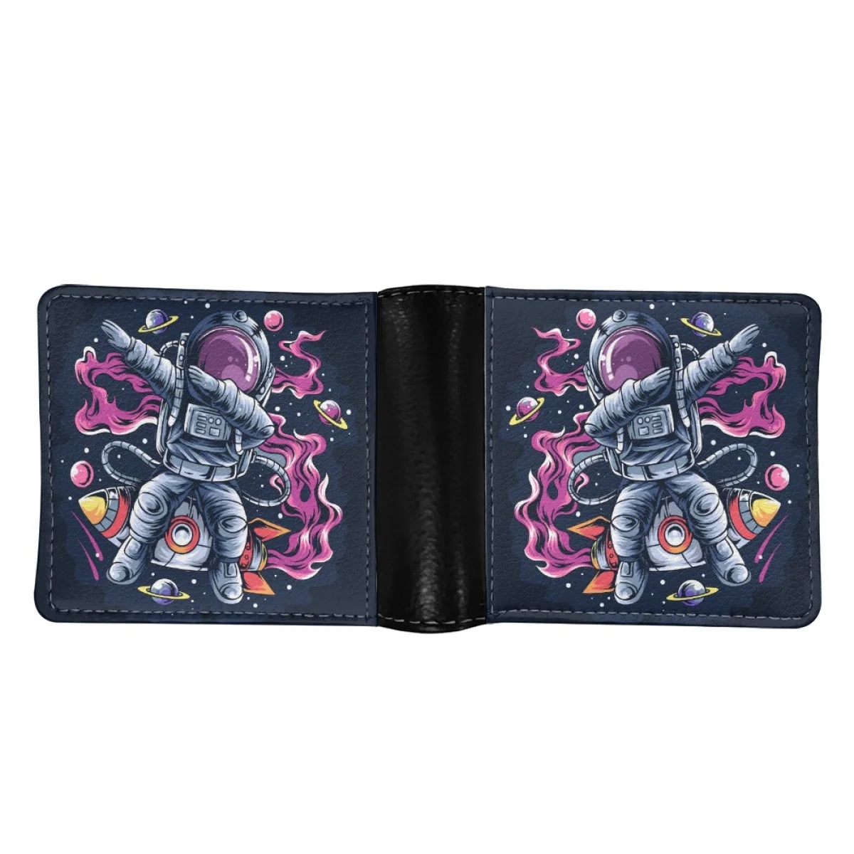 Space Astronaut Printed Lightweight Foldable Men's Wallet