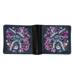 Space Astronaut Printed Lightweight Foldable Men's Wallet
