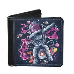 Space Astronaut Printed Lightweight Foldable Men's Wallet
